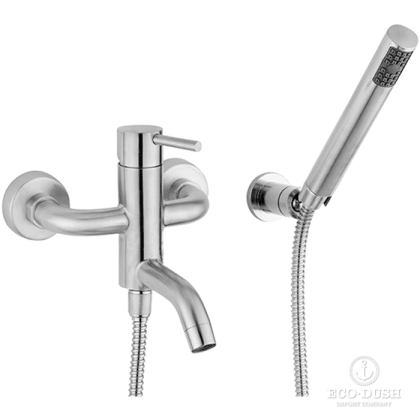 HUBER Lynox Смеситель для ванны с душевым комплектом, нержавеющая сталь