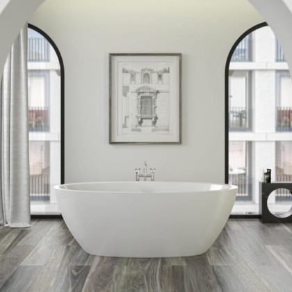 KNIEF Loom XS Ванна отдельностоящая 170x85x60см без слива-перелива, c комплектом крепления к полу, цвет: белый