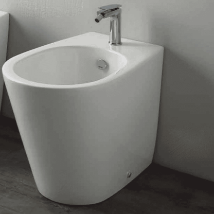 Simas Gambassi Биде приставное с 1-м отверстием под смеситель 56.5х37,5 см, цвет: белый