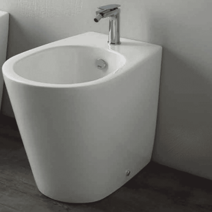 Simas Gambassi Биде приставное с 1-м отверстием под смеситель 56.5х37,5 см, цвет: белый