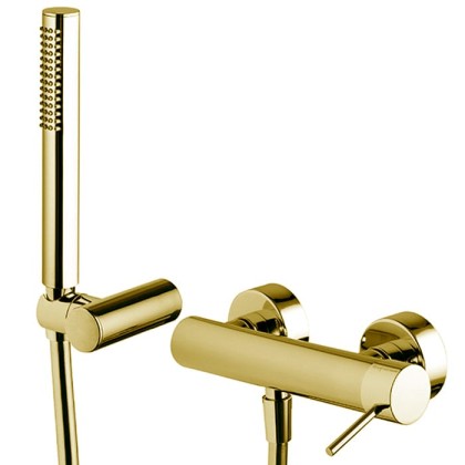 Fima Carlo Frattini Spillo Up Смеситель для душа, настенный, с ручным душем, цвет: золото
