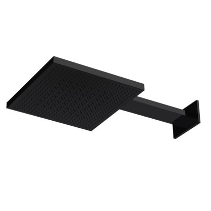 Almar Velvet Rain Верхний душ 30х30см., 2 режима, с настенным держателем, цвет: черный матовый