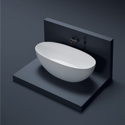 Gruppo Treesse Vera Ванна 150х72х55см., отдельностоящая, из искусственного камня, цвет: белый глянцевый