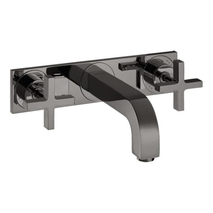 Axor Citterio Смеситель для раковины 226, встраиваемый, излив: 22.6см., с панелью, цвет: полированный черный хром