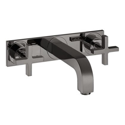 Axor Citterio Смеситель для раковины 226, встраиваемый, излив: 22.6см., с панелью, цвет: полированный черный хром