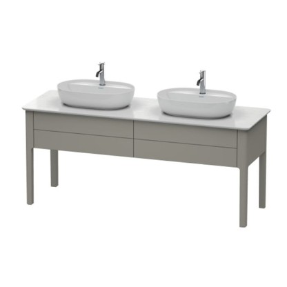 Duravit Luv База напольная 178.8x57х74.3см., с 2 выдв. ящиками, каменной столешницей и раковинами, цвет: каменно-серый шелковисто-матовый