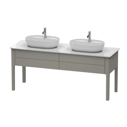 Duravit Luv База напольная 178.8x57х74.3см., с 2 выдв. ящиками, каменной столешницей и раковинами, цвет: каменно-серый шелковисто-матовый