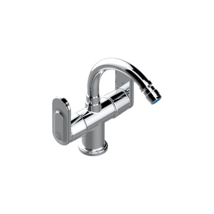 THG CORVAIR A MANETTES FIOR DI BOSCO Смеситель для биде на 1 отверстие, 2-х вентильный, с донным клапаном, цвет: хром