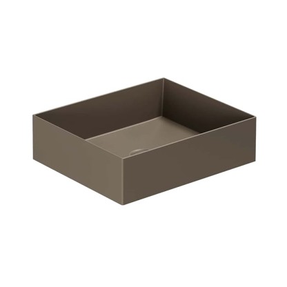 Azzurra Elegance Squared Раковина накладная, 45x38xH15 см, без отв., без перелива, цвет: Cacao