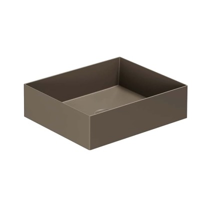 Azzurra Elegance Squared Раковина накладная, 45x38xH15 см, без отв., без перелива, цвет: Cacao