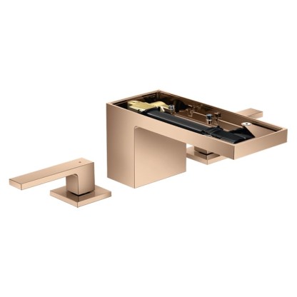 Axor MyEdition Смеситель для раковины 70, на 3 отв., без панели, цвет: полированное красное золото