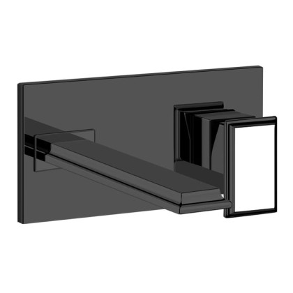 Gessi Eleganza Встраиваемый однорычажный смеситель для раковины, без донного клапана, с изливом, внешние части, цвет: черный металлик