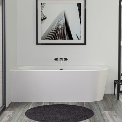 Knief Wall Corner R Ванна в левый угол 180х80х60см., с компл. крепл.к стене, без сл-перелива, цвет: белый