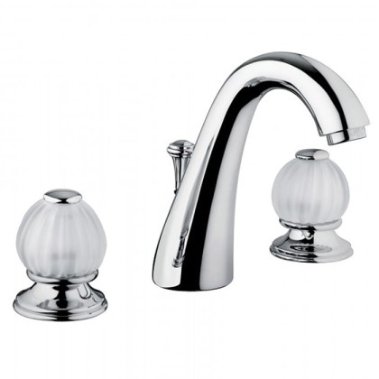 Bongio Rivoli Смеситель для раковины на 3отв.,  цвет: хром/Cristallo 00