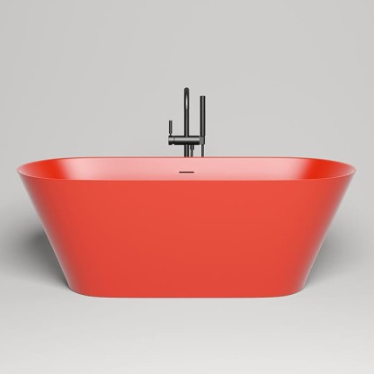 Salini Mona Ванна отдельностоящая 170x72x58.5 cм, донный клапан "Up&Down", сифон, слив-перелив, материал: S-Sense, цвет: глянец RAL2005