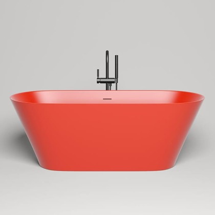 Salini Mona Ванна отдельностоящая 170x72x58.5 cм, донный клапан "Up&Down", сифон, слив-перелив, материал: S-Sense, цвет: глянец RAL2005