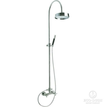 CISAL Barcelona Quad Настенная душевая система:смеситель для душа,верхний душ,ручной душ с держателем и шлангом, цвет: хром