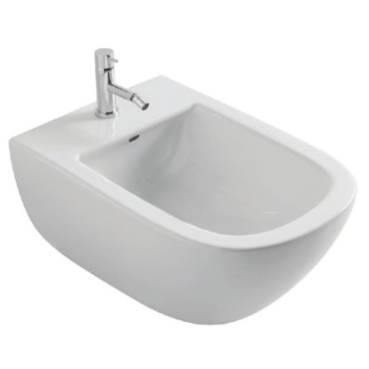 Globo Stockholm Биде подвесное 51х37см, с системой скрытого крепежа, с 1 отв под смеситель, цвет: белый