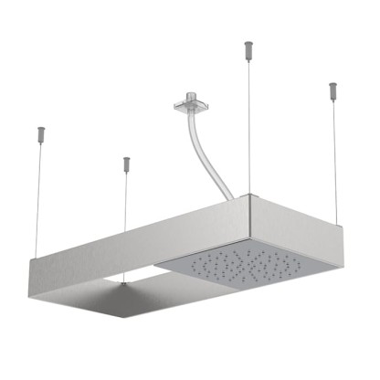 Carlo Frattini Wellness Верхний душ Moove потолочного монтажа в раме из нержавеющей стали, передвижной модуль подачи воды, цвет: хром