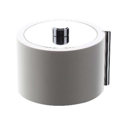 Bertocci Easy Контейнер ?8х12см., настольный, с крышкой, цвет: белый глянцевый/белый матовый