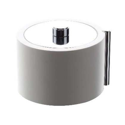 Bertocci Easy Контейнер ?8х12см., настольный, с крышкой, цвет: белый глянцевый/белый матовый