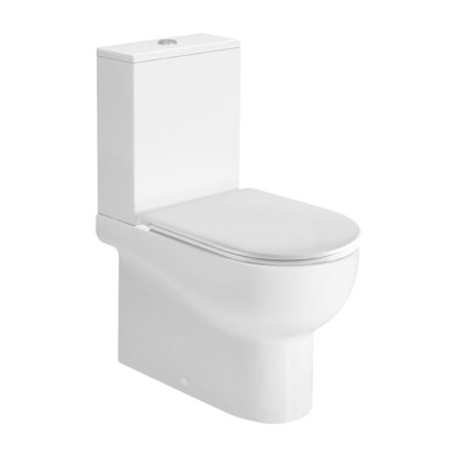 Azzurra Nuvola Унитаз моноблок 65x35xH84 см, слив в стену, с бачком, с механизмом, с сиденьем, цвет: Bianco lucido