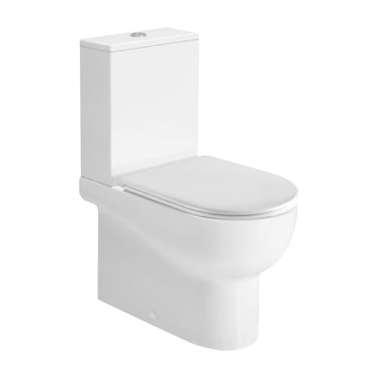 Azzurra Nuvola Унитаз моноблок 65x35xH84 см, слив в стену, с бачком, с механизмом, с сиденьем, цвет: Bianco lucido