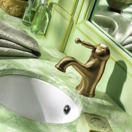 CISAL Arcana Royal Смеситель однорычажный для раковины на 1 отверстие с донным клапаном, цвет: бронза