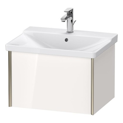 Duravit XViu Тумба подвесная 61x46.9x40.5см, с раковиной, 1 ящик, цвет: белый глянцевый/champagne matt