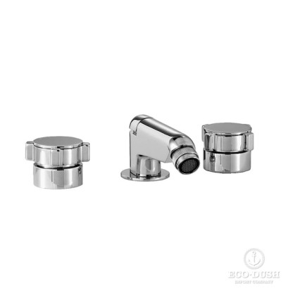 Stella Aster Смеситель для биде на 3 отверстия 3601, с донным клапаном, цвет: хром