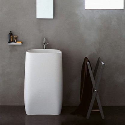 Agape Pear C Раковина 55.5x40.9x90 см, без отв., выпуск в стену, цвет: белый