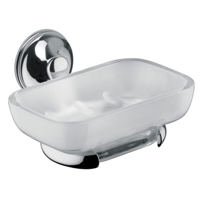 Bongio Fleur blanc Мыльница подвесная, цвет: хром