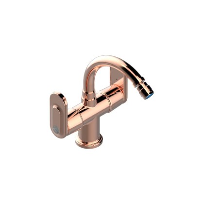 THG CORVAIR A MANETTES FIOR DI BOSCO Смеситель для биде на 1 отверстие, 2-х вентильный, с донным клапаном, цвет: Blush PVD