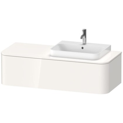 Duravit Happy D.2 Plus Тумба подвесная 130x55х35.4см, с раковиной и 1 ящиком, DX, цвет: белый глянцевый