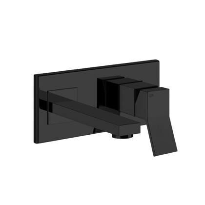 Gessi Rettangolo K Смеситель для раковины, встраиваемый, однорычажный, с индивидуальной длиной излива (70-300мм), внешние части, цвет: Black XL