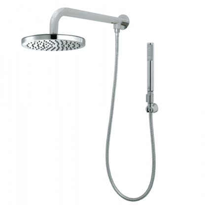 Bossini Oki Комплект для душа с верхним душем ?200 мм. с держателем 331,5 мм. из стены, с ручным душем, настенным держ и шлангом 1500 мм., цвет: хром