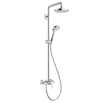 Hansgrohe Croma Select S 180 SHP Душевая система, верхний душ 187мм, с ручным душем и однорычажным смесителем, цвет: белый/хром
