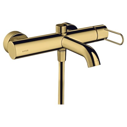 Axor Uno Смеситель для ванны, ВМ, настенный, с переключателем на 2 потока, цвет: полированное золото
