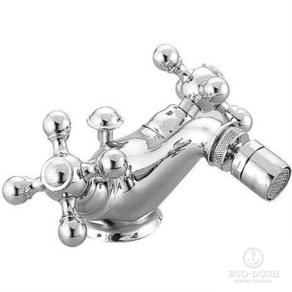 CISAL Arcana Ceramic Смеситель двухвентильный для биде на 1 отверстие с донным клапаном, цвет: хром