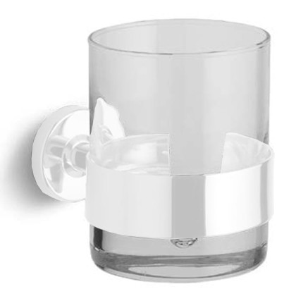 Bertocci Cinquecento Стакан подвесной, цвет: прозрачное стекло/белый матовый