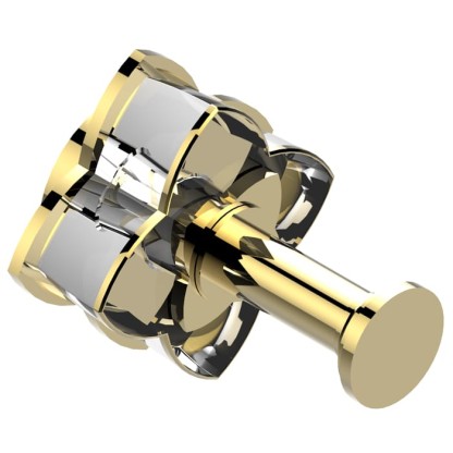 THG P?tale de cristal clair liser? dor? Крючок подвесной, длинный, цвет: золото/прозрачный хрусталь