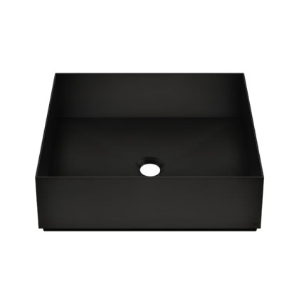 GESSI 316 Раковина 40x40 см., для установки на столешницу, без перелива, нержавеющая сталь, цвет: Black XL