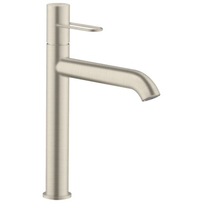 Axor Uno Смеситель для раковины 190, на 1 отв., излив 201мм, с незапираемым донным клапаном, цвет: шлифованный никель