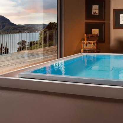 Ванна встраиваемая, Gruppo Treesse Fusion 230 230x180xh67 см, с гидромассажем с цифровой системой, системой дезинфекции  и  системой автоматической рециркулиции,  цвет: белый.