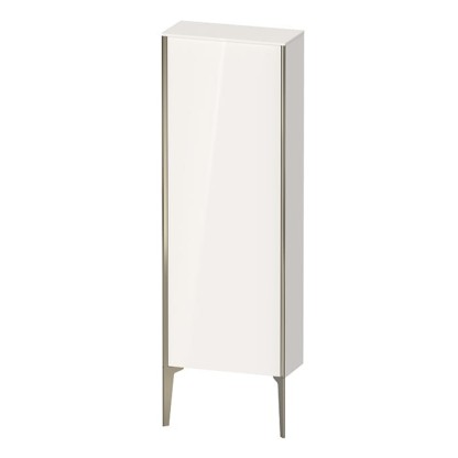 Duravit XViu Шкаф подвесной 50x24x133см, с 1 дверью, 3 стеклянными полками (петли справа), цвет: белый глянцевый/champagne matt
