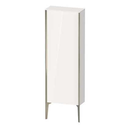 Duravit XViu Шкаф подвесной 50x24x133см, с 1 дверью, 3 стеклянными полками (петли справа), цвет: белый глянцевый/champagne matt