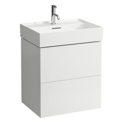 Laufen Kartell Тумба с раковиной 58x45x60см, с 2 ящиками, вкл. органайзер для умывальника подвесная, цвет: белый матовый