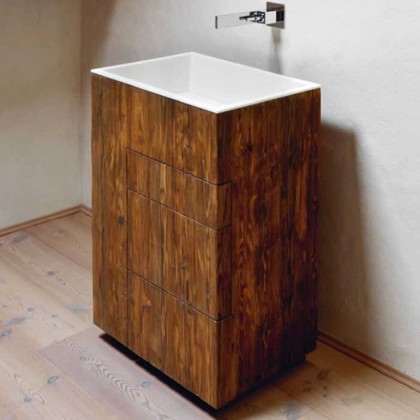 NOORTH milldue edition TOUCH Комплект мебели 64х40х88см, напольный, 3 ящика, слив в пол, раковина Milltek, цвет: Abete