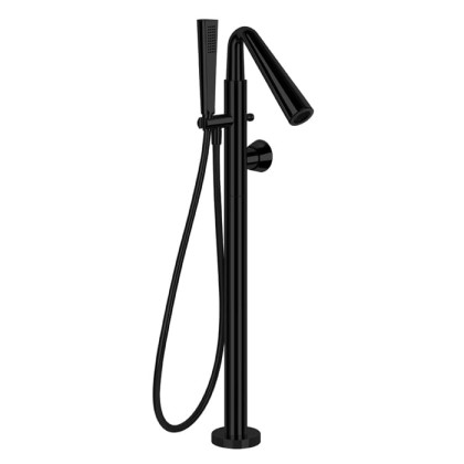 Gessi Cono Смеситель для ванны напольный, с ручным душем и шлангом 1500 мм., внешняя часть, цвет: Black XL