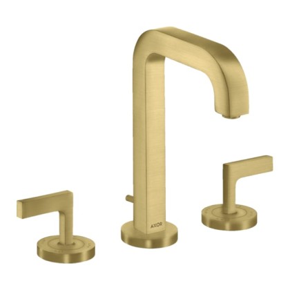 Axor Citterio Смеситель для раковины 170, на 3 отв., ручка: рычаг, с донным клапаном, цвет: шлифованная медь